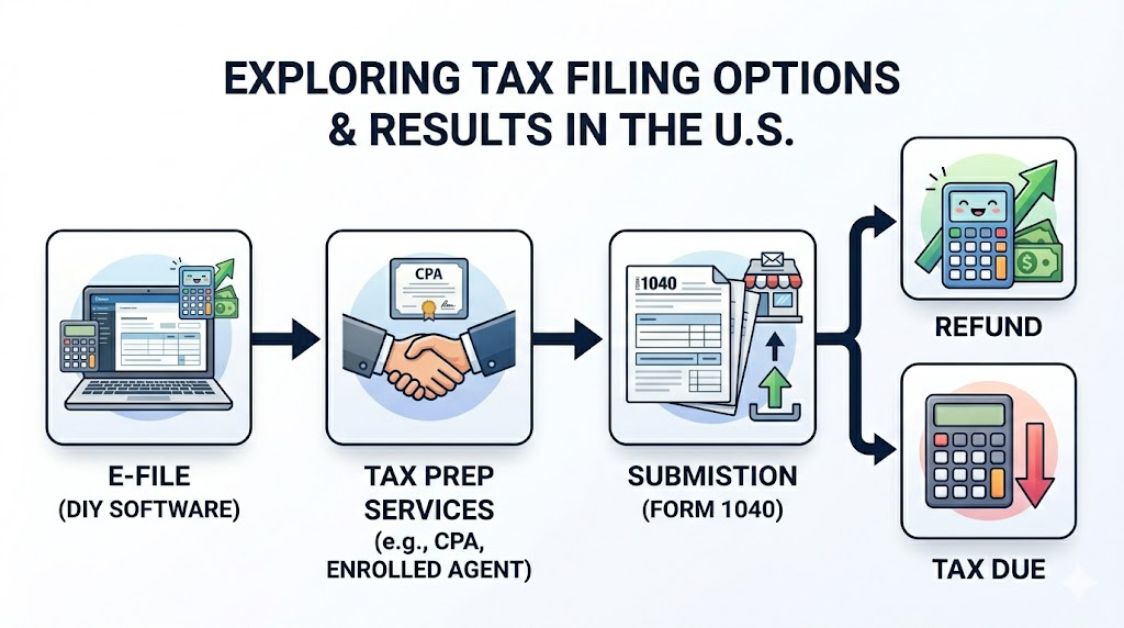 Exploring tax filing options & Results in the u.s.