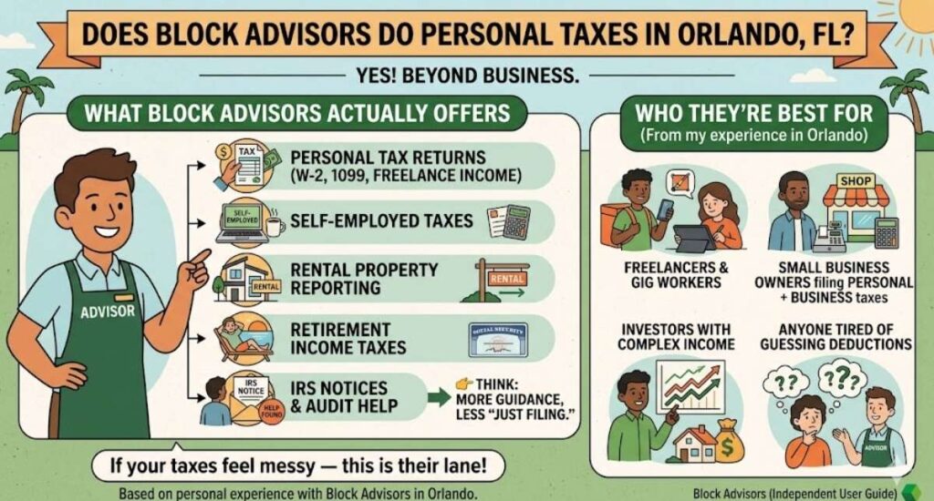 Does Block Advisors Do Personal Taxes in Orlando, FL?
